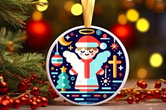 Round Christmas Ornament Sublimation|Clipart Product Image 2