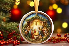 Round Christmas Ornament Sublimation|Clipart Product Image 1