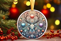 Round Christmas Ornament Sublimation|Clipart Product Image 1