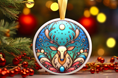 Round Christmass Ornament PNG Product Image 1