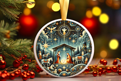 Round Christmass Ornament PNG Product Image 1