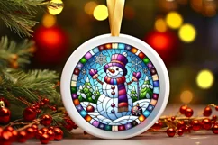 Round Christmas Ornament Sublimation|Clipart Product Image 2