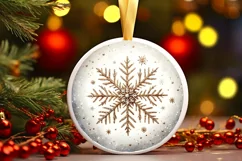 Round Christmas Ornament Sublimation|Clipart Product Image 1