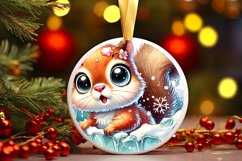 Round Christmas Ornament Sublimation|Clipart Product Image 2