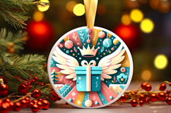 Round Christmass Ornament PNG Product Image 1