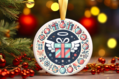 Round Christmass Ornament PNG Product Image 1