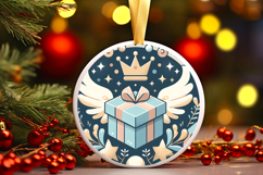 Round Christmass Ornament PNG Product Image 1