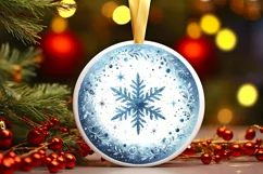 Round Christmas Ornament Sublimation|Clipart Product Image 3