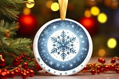 Round Christmas Ornament Sublimation|Clipart Product Image 1