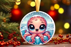 Round Christmas Ornament Sublimation|Clipart Product Image 2