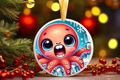 Round Christmas Ornament Sublimation|Clipart Product Image 2