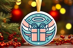 Round Christmas Ornament Sublimation|Clipart Product Image 1