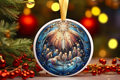 Round Christmass Ornament PNG Product Image 1