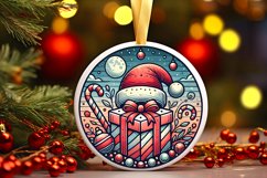 Round Christmas Ornament Sublimation|Clipart Product Image 2