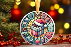 Round Christmas Ornament Sublimation|Clipart Product Image 2