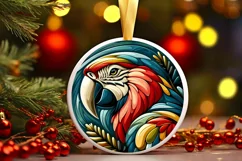 Round Christmas Ornament Sublimation|Clipart Product Image 1