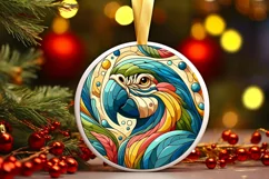 Round Christmas Ornament Sublimation|Clipart Product Image 1