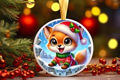 Round Christmas Ornament Sublimation|Clipart Product Image 2