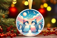 Round Christmas Ornament Sublimation|Clipart Product Image 1