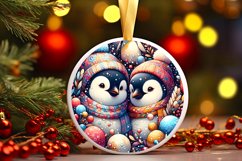 Round Christmas Ornament Sublimation|Clipart Product Image 1