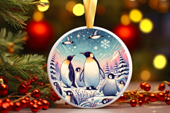 Round Christmass Ornament PNG Product Image 1