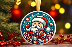 Round Christmass Ornament PNG Product Image 1