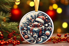 Round Christmass Ornament PNG Product Image 1