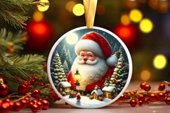 Round Christmas Ornament Sublimation|Clipart Product Image 1