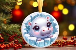 Round Christmas Ornament Sublimation|Clipart Product Image 1