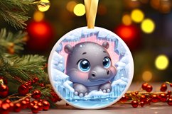 Round Christmas Ornament Sublimation|Clipart Product Image 1