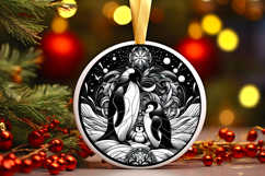 Round Christmass Ornament PNG Product Image 1