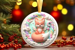 Round Christmas Ornament Sublimation|Clipart Product Image 1