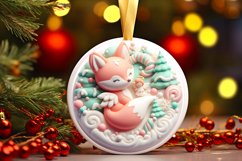 Round Christmas Ornament Sublimation|Clipart Product Image 1