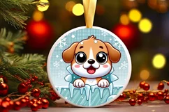 Round Christmas Ornament Sublimation|Clipart Product Image 2