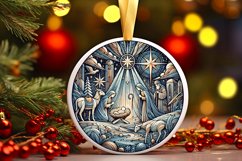 Round Christmas Ornament Sublimation|Clipart Product Image 2