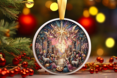 Round Christmass Ornament PNG Product Image 1