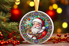 Round Christmass Ornament PNG Product Image 1