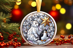 Round Christmass Ornament PNG Product Image 1