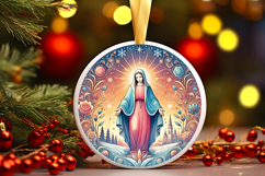 Round Christmass Ornament PNG Product Image 1