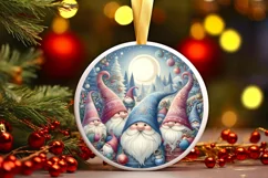 Round Christmas Ornament Sublimation|Clipart Product Image 1
