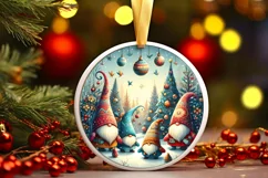 Round Christmas Ornament Sublimation|Clipart Product Image 1