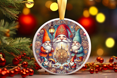 Round Christmass Ornament PNG Product Image 1