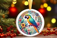 Round Christmas Ornament Sublimation|Clipart Product Image 2
