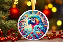 Round Christmas Ornament Sublimation|Clipart Product Image 2