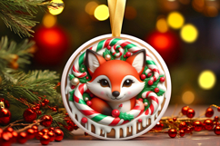 Round Christmass Ornament PNG Product Image 1