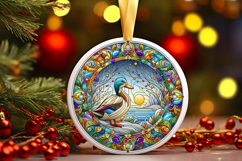 Round Christmass Ornament PNG Product Image 1
