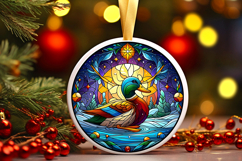 Round Christmass Ornament PNG Product Image 1