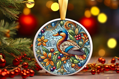 Round Christmass Ornament PNG Product Image 1