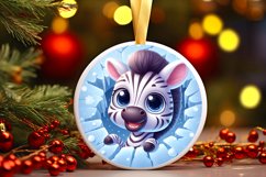 Round Christmas Ornament Sublimation|Clipart Product Image 1