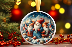 Round Christmass Ornament PNG Product Image 1